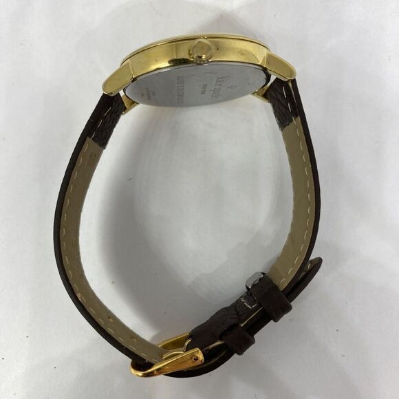 Kate Spade 0403 Women's Brown Leather Analog Gold Dial Quartz Wrist Watch XX600 - Picture 11 of 12